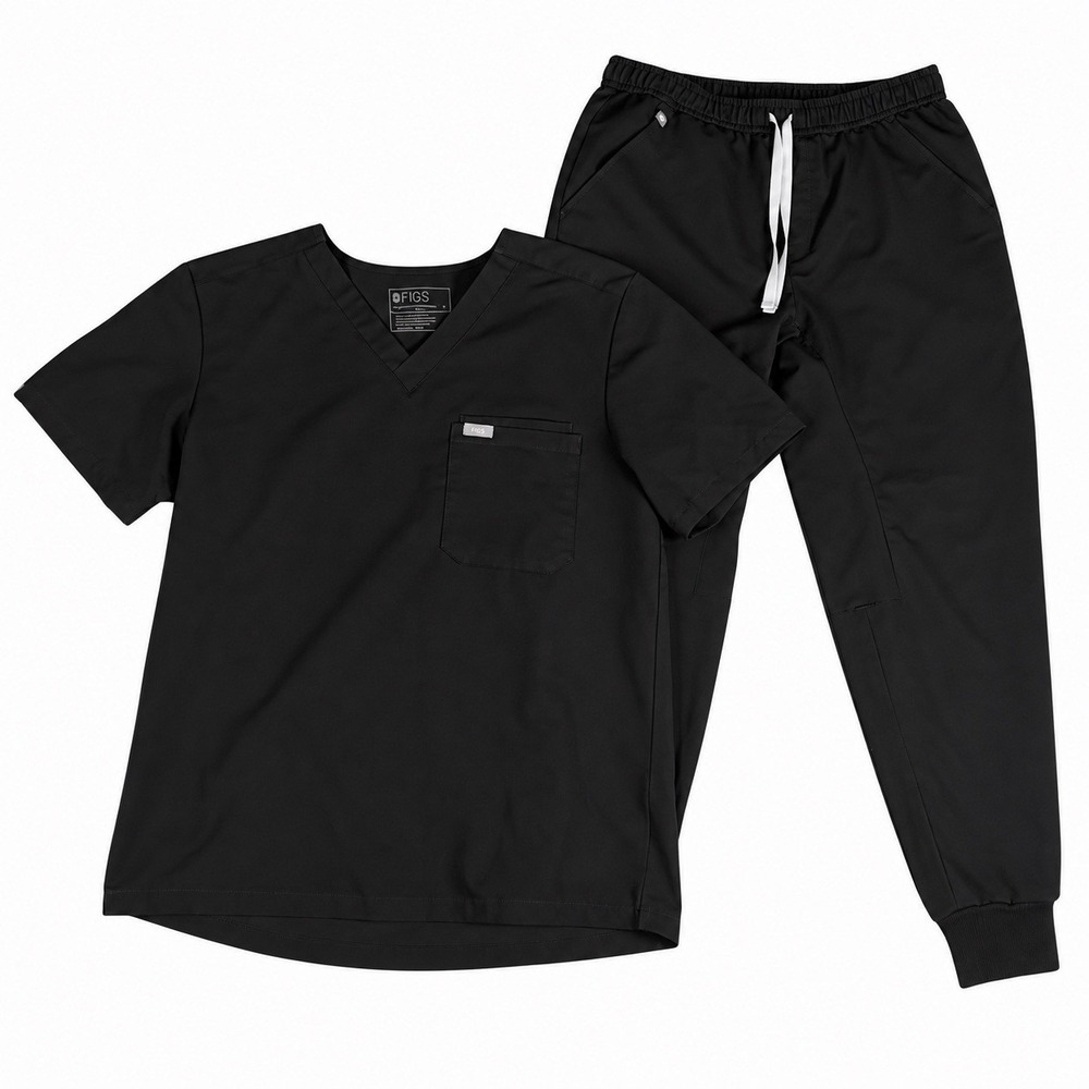 figs scrub set Mens tansen jogger pants (L Short) / leon top (L) Black